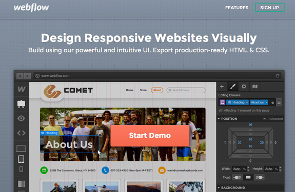 webdesign d'application web