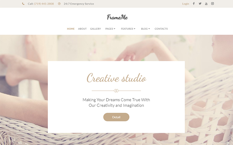 FrameMe - Thème WordPress pour Studio de photographie