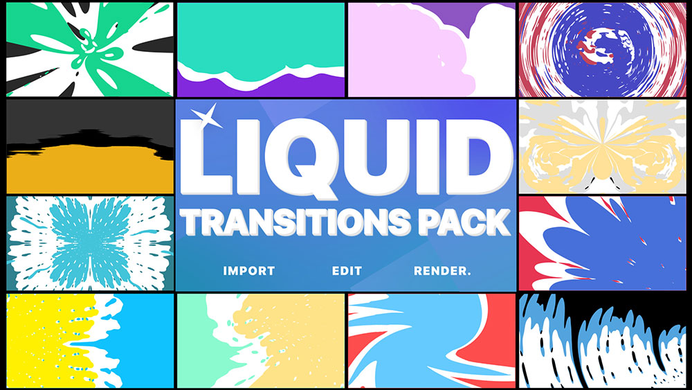 Liquid Transitions Pack For after Effects Intro